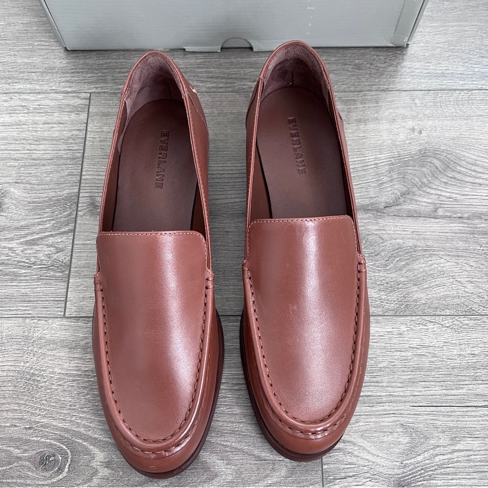 Everlane Brown Leather Classic Loafers - Picture 3 of 6